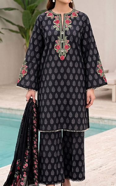 So Kamal Black Lawn Suit | Pakistani Lawn Dress in USA- Image 1