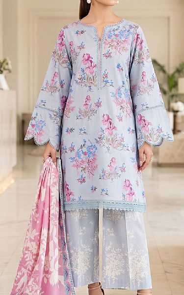 So Kamal Light Blue Lawn Suit | Pakistani Lawn Dress in USA- Image 1