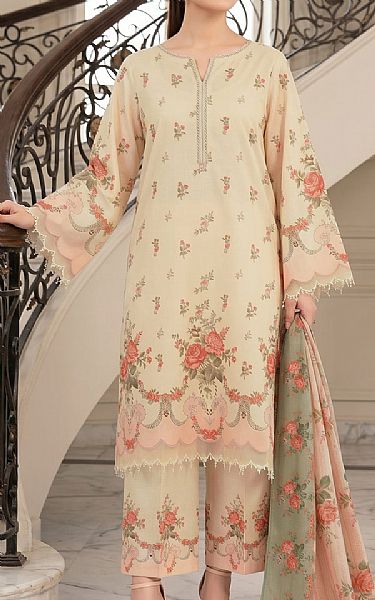 So Kamal Ivory Lawn Suit | Pakistani Lawn Dress in USA- Image 1