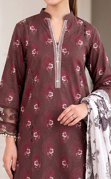 So Kamal Wine Lawn Suit | Pakistani Lawn Dress in USA- Image 2