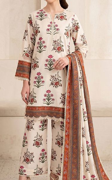 So Kamal Off White Lawn Suit | Pakistani Lawn Dress in USA- Image 1
