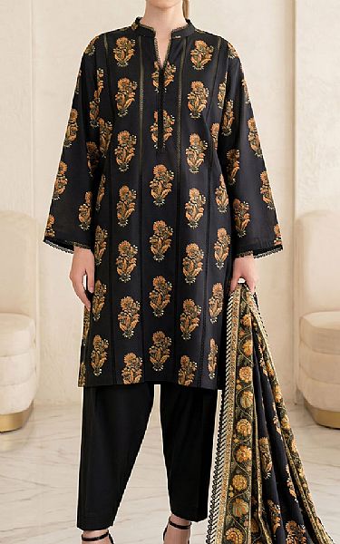 So Kamal Black Lawn Suit | Pakistani Lawn Dress in USA- Image 1