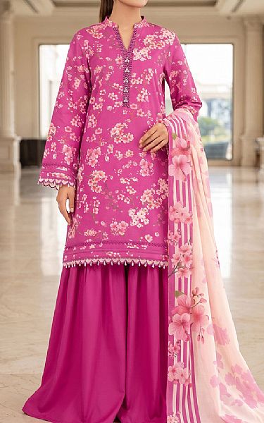 So Kamal Hot Pink Lawn Suit | Pakistani Lawn Dress in USA- Image 1