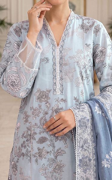 So Kamal Pale Aqua Lawn Suit | Pakistani Lawn Dress in USA- Image 2
