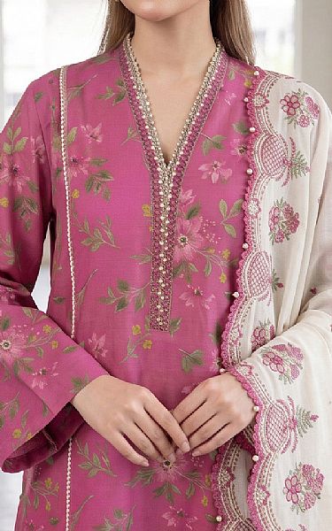 So Kamal Dark Pink Lawn Suit | Pakistani Lawn Dress in USA- Image 2