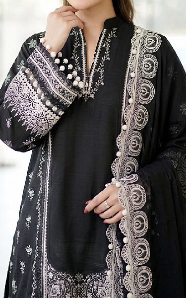 So Kamal Black/Off White Lawn Suit | Pakistani Lawn Dress in USA- Image 2