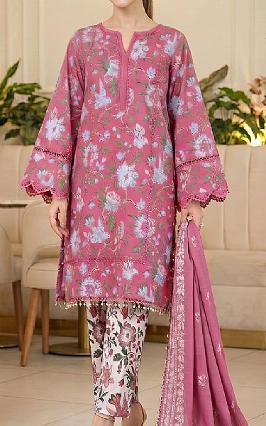 So Kamal Pink Lawn Suit | Pakistani Lawn Dress in USA- Image 1