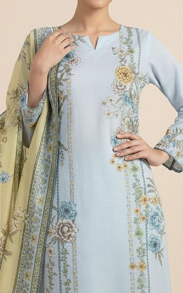 So Kamal Light Blue Lawn Suit (2 pcs) | Pakistani Lawn Dress in USA- Image 2