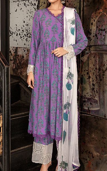 So Kamal Purple Grip Suit | Pakistani Embroidered Chiffon Dresses USA- Image 1