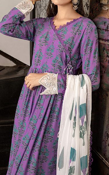 So Kamal Purple Grip Suit | Pakistani Embroidered Chiffon Dresses USA- Image 2
