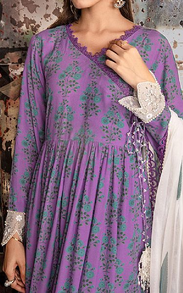 So Kamal Purple Grip Suit | Pakistani Embroidered Chiffon Dresses USA- Image 3