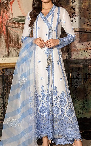 So Kamal Off White Grip Suit | Pakistani Embroidered Chiffon Dresses USA- Image 1