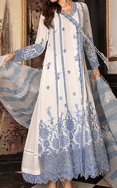 So Kamal Off White Grip Suit | Pakistani Embroidered Chiffon Dresses USA- Image 2