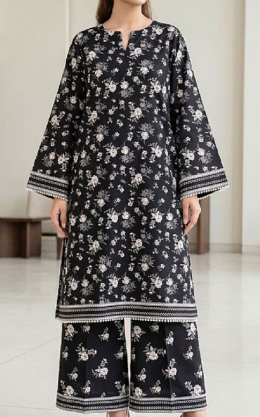 So Kamal Black Lawn Suit (2 Pcs) | Pakistani Lawn Dress in USA- Image 1