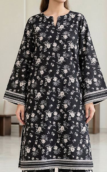 So Kamal Black Lawn Suit (2 Pcs) | Pakistani Lawn Dress in USA- Image 2