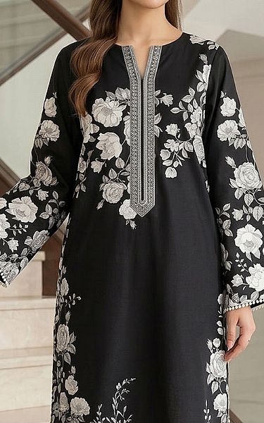 So Kamal Black/White Lawn Suit (2 Pcs) | Pakistani Lawn Dress in USA- Image 2