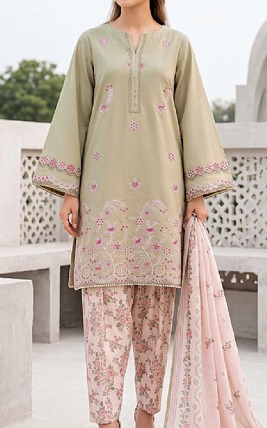 So Kamal Beige/Pale Pink Lawn Suit | Pakistani Lawn Dress in USA- Image 1