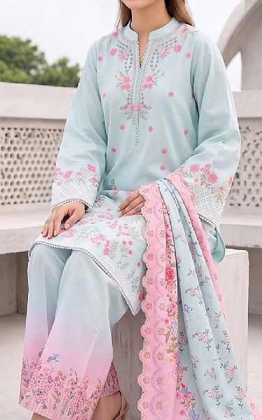 So Kamal Light Blue Lawn Suit | Pakistani Lawn Dress in USA- Image 2