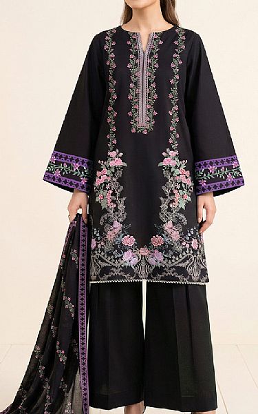 So Kamal Black Lawn Suit (2 pcs) | Pakistani Lawn Dress in USA- Image 1
