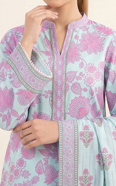 So Kamal Pale Aqua/Pink Pearl Lawn Suit (2 pcs) | Pakistani Lawn Dress in USA- Image 2