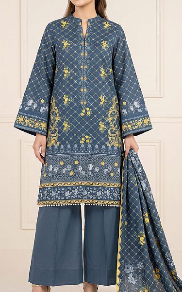 So Kamal Pickled Bluewood Lawn Suit (2 pcs) | Pakistani Lawn Dress in USA- Image 1