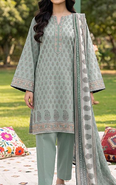 So Kamal Ash Grey Lawn Suit (2 pcs) | Pakistani Lawn Dress in USA- Image 1