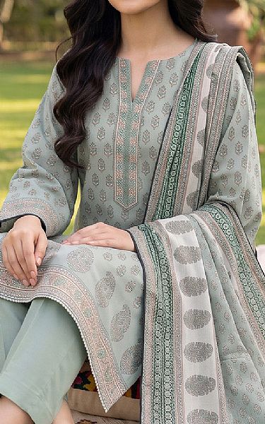 So Kamal Ash Grey Lawn Suit (2 pcs) | Pakistani Lawn Dress in USA- Image 2