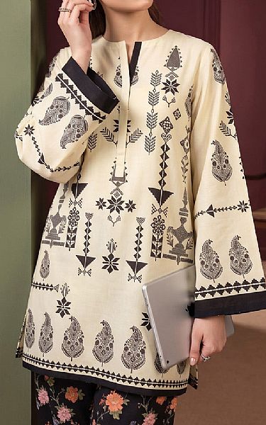 So Kamal Ivory/Black Lawn Suit (2 pcs) | Pakistani Lawn Dress in USA- Image 2