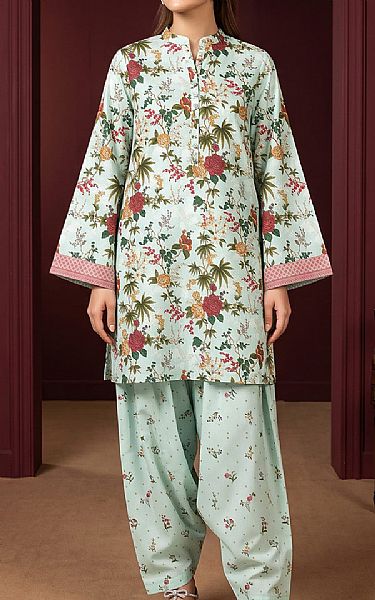 So Kamal Light Blue Lawn Suit (2 pcs) | Pakistani Lawn Dress in USA- Image 1