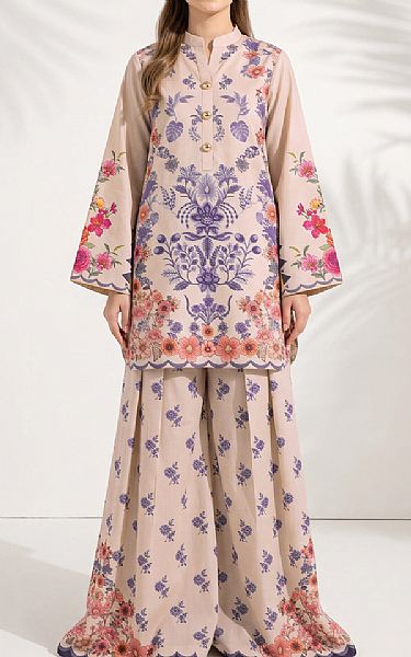 So Kamal Oyster Pink Lawn Suit (2 pcs) | Pakistani Lawn Dress in USA- Image 1