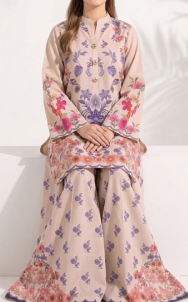 So Kamal Oyster Pink Lawn Suit (2 pcs) | Pakistani Lawn Dress in USA- Image 2