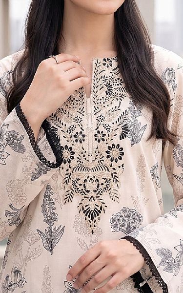 So Kamal Off White/Black Lawn Suit (2 pcs) | Pakistani Lawn Dress in USA- Image 2