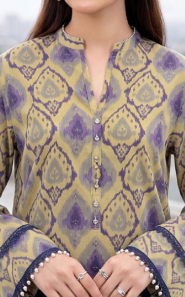 So Kamal Tan/Dusty Purple Lawn Suit (2 pcs) | Pakistani Lawn Dress in USA- Image 2
