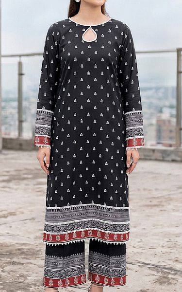 So Kamal Black/Off White Lawn Suit (2 pcs) | Pakistani Lawn Dress in USA- Image 1