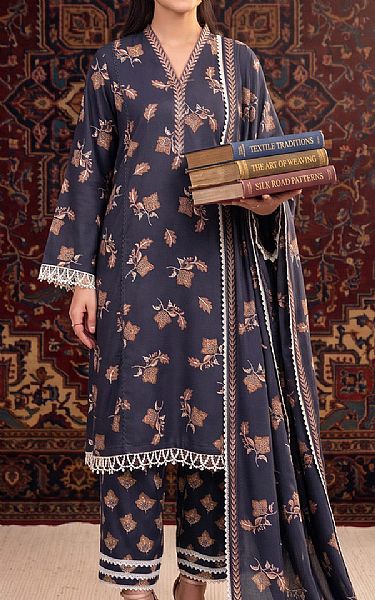 So Kamal Bright Grey Lawn Suit | Pakistani Lawn Dress in USA- Image 1