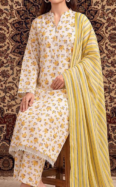 So Kamal Off White Lawn Suit | Pakistani Lawn Dress in USA- Image 2