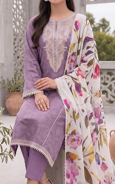 So Kamal Dusty Purple Lawn Suit | Pakistani Lawn Dress in USA- Image 2