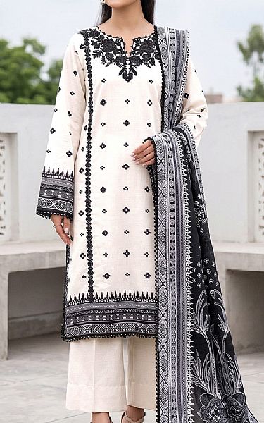 So Kamal White/Black Lawn Suit | Pakistani Lawn Dress in USA- Image 1