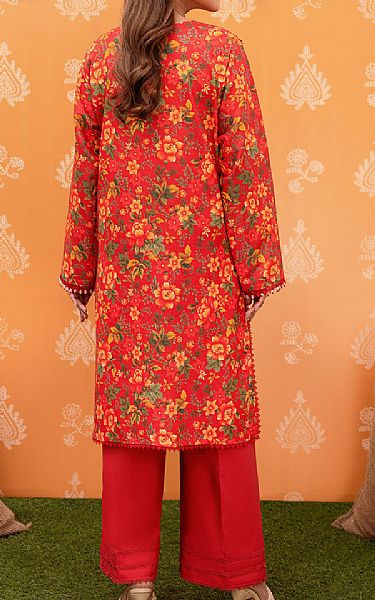 So Kamal Cadmium Red Lawn Suit (2 pcs) | Pakistani Lawn Suits- Image 2