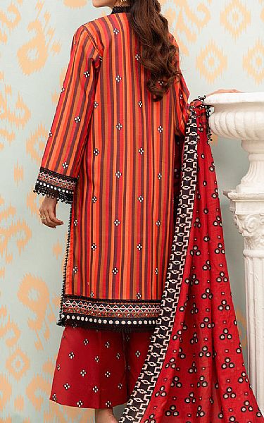 So Kamal Orange Lawn Suit | Pakistani Lawn Dress in USA- Image 2