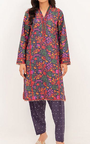 So Kamal Purple Taupe Lawn Suit (2 pcs) | Pakistani Lawn Suits- Image 1