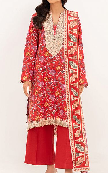 So Kamal Red Lawn Suit | Pakistani Lawn Suits- Image 1