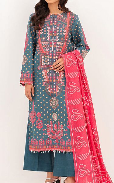 So Kamal Faded Jade Lawn Suit | Pakistani Lawn Suits- Image 1
