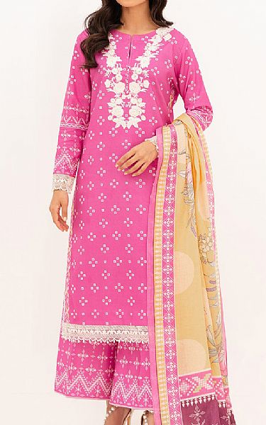 So Kamal Hot Pink Lawn Suit | Pakistani Lawn Suits- Image 1