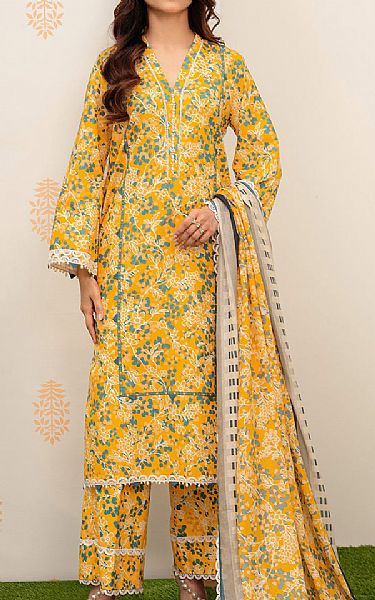 So Kamal Mustard Lawn Suit | Pakistani Lawn Suits- Image 1