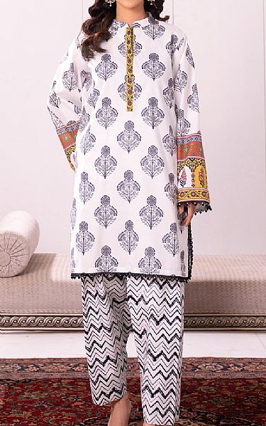 So Kamal Off White Lawn Suit (2 pcs) | Pakistani Lawn Dress in USA- Image 1