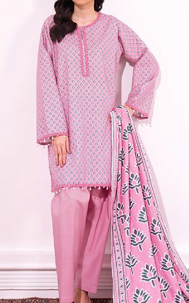 So Kamal Pink Lawn Suit (2 pcs) | Pakistani Lawn Dress in USA- Image 2