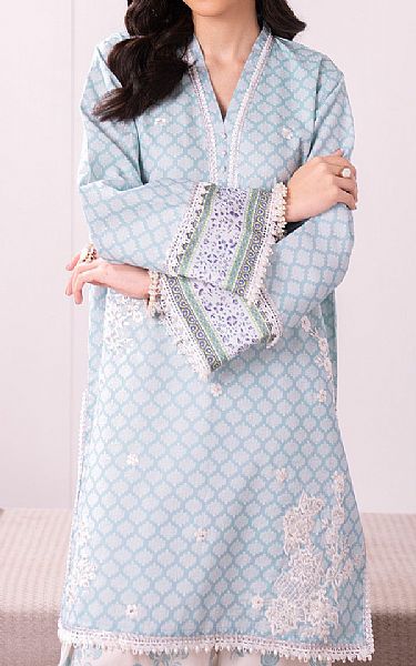 So Kamal Sky Blue Lawn Suit (2 pcs) | Pakistani Lawn Dress in USA- Image 2