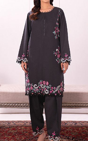 So Kamal Black Lawn Suit (2 pcs) | Pakistani Lawn Dress in USA- Image 1