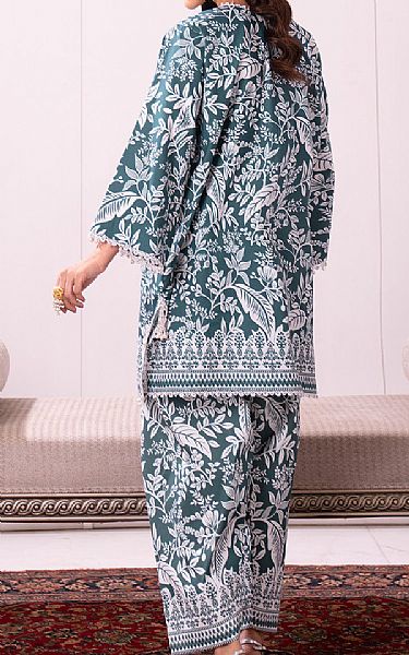 So Kamal Mineral Green/Off White Lawn Suit (2 pcs) | Pakistani Lawn Dress in USA- Image 2
